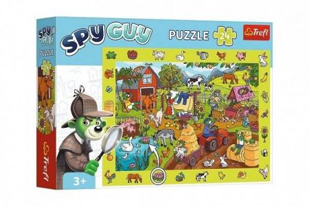 Puzzle Spy Guy - Farma 18,9x13,4cm 24 dílků v krabici 33x23x6cm