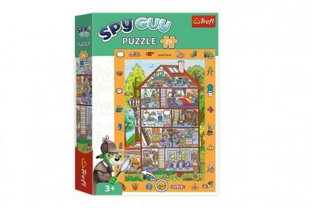 Puzzle Spy Guy - V domě 13,4x18,9cm 24 dílků v krabici 23x33x6cm