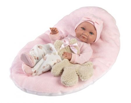 Llorens 73808 NEW BORN HOLČIČKA realistická panenka miminko s celovinylovým tělem 40 cm