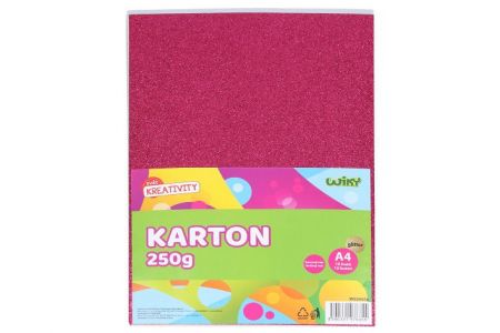 Karton A4 20,5x29,5 cm 10ks, glitter