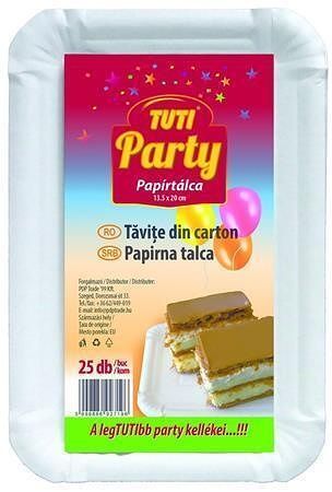 Papírový tácek &quot;Party&quot;, 13,5 x 20 cm, 25 ks, TUTI