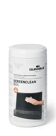 Čisticí utěrky na monitory &quot;Screenclean® box 100&quot;, 100 ks, DURABLE 573602