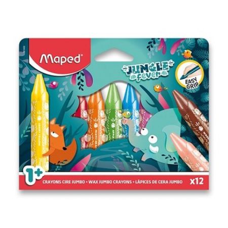 Voskovky Maped Jungle Fever Jumbo 12 barev