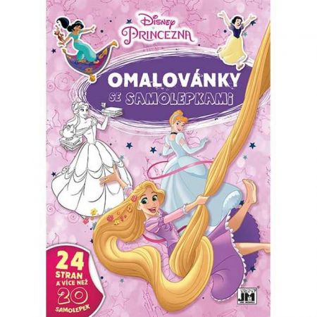 Omalovánky A4 se samolepkami Disney Princezny