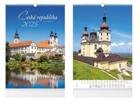 Kalendář 2025 nástěnný Česká republika