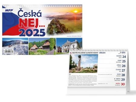 Kalendář 2025 stolní Česká NEJ…