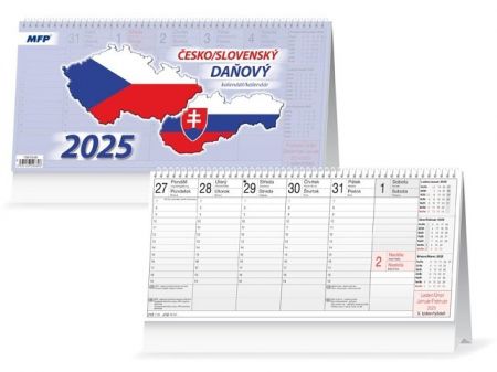Kalendář 2025 stolní Daňový česko/slovenský