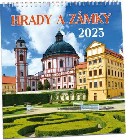 Kalendář nástěnný Hrady a zámky  2025 / 32cm x 34cm / KN285