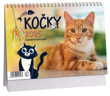 Kalendář stolní Kočky  2025 / 23cm x 16cm / K717