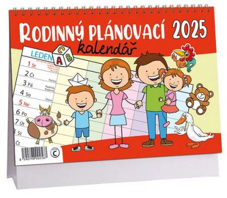 Kalendář stolní Rodinný plánovací   2025 / 23cm x 16cm / K762