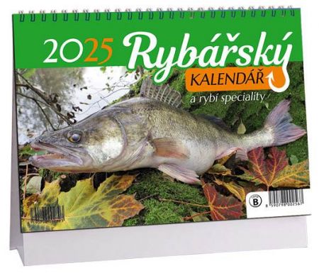Kalendář stolní 14denní Rybář, rybí speciality  2025 / 23cm x 16cm / K751