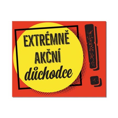 ALBI Cedulka na dveře - Akční důchodce