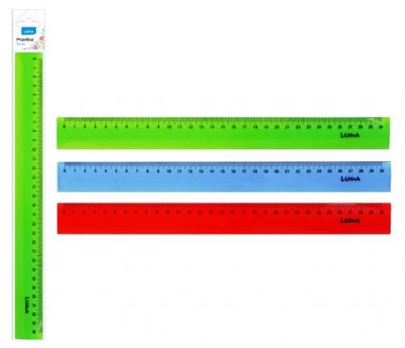 Pravítko  30cm barevné, mix LUMA