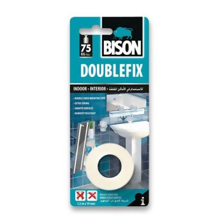 Oboustranná lepicí páska Bison Double fix 19 mm x 1,5 m