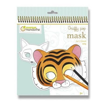 Omalovánky Avenue Mandarine Graffy Pop Mask Zvířátka