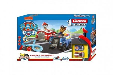 Autodráha Carrera First Paw Patrol/Tlapková Patrola 3,5m plast +2 auta na bat. v krabici 5