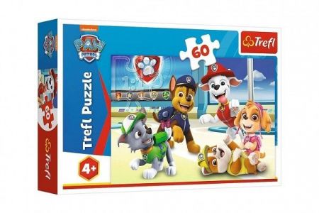 Puzzle Ve světě štěňat Tlapková patrola/Paw patrol 33x22cm 60 dílků v krabici 21x14x4cm