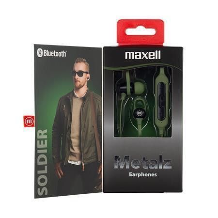 Sluchátka s mikrofonem &quot;Metalz Soldier&quot;, khaki, bezdrátová, Bluetooth 5.1, MAXELL