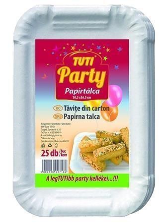 Papírový tácek &quot;Tuti Party&quot;, 10,5 x 16,5 cm, 25 ks, TUTI