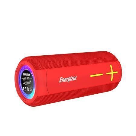 Reproduktor a power banka &quot;BTS161&quot;, červená, přenosný, Bluetooth 5.0, vodotěsný, ENERGIZER