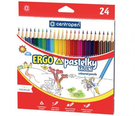 CENTROPEN Pastelky 9521 trojhranné 24 barev