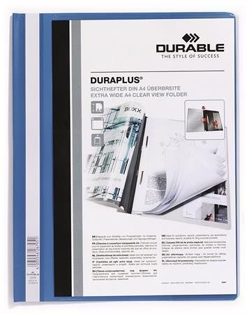 Desky s rychlovazačem &quot;DURAPLUS®&quot;, modrá, A4, široké, DURABLE