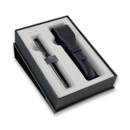 Parker Premier Monochrome Black PVD plnicí pero, dárková sada s pouzdrem