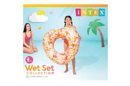 INTEX Nafukovací kruh - donut srdce 104 cm