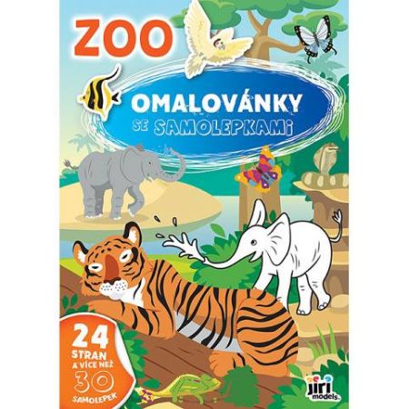 Omalovánka A4 se samolepkami ZOO