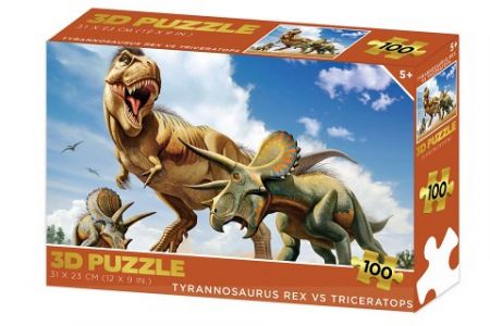 Puzzle 3D - Tyrannosaurus Rex VS Triceratops