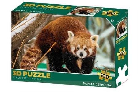 Puzzle 3D - Panda červená