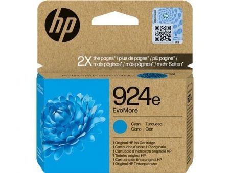 4K0U7NE Inkjet cartridge for Officejet Pro 8120e, 8130e printers, HP 924 EvoMore, cyan, 40