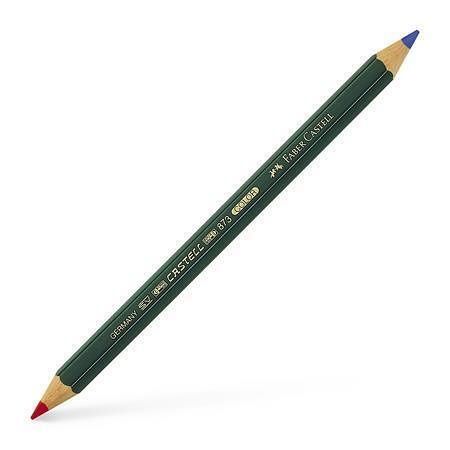 Oboustraná tužka, červená/modrá, maxi, FABER-CASTELL