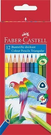 Barevné pastelky &quot;Parrot&quot;, 12 barev, šestihranné, FABER-CASTELL