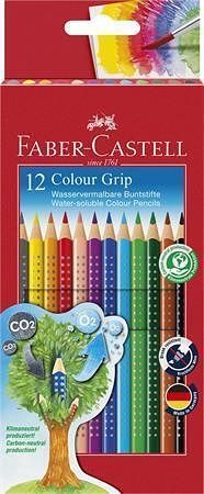 Barevné pastelky &quot;Grip 2001&quot;, 12 barev, trojhranné, FABER-CASTELL