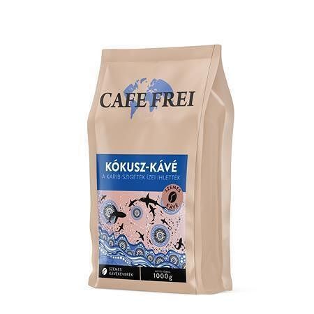 Káva &quot;Karibské ostrovy&quot;, s kokosem, zrnková, 1000 g, CAFE FREI 