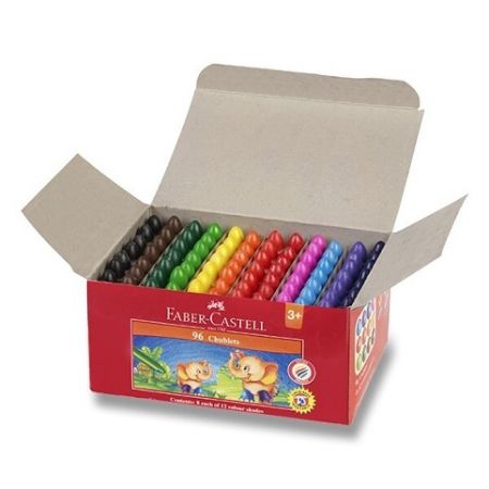 Voskovky Faber-Castell Chublets Jumbo 96 ks, 12 barev