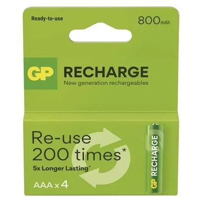 GP Nabíjecí baterie GP Recharge 800 AAA (HR03) 4ks