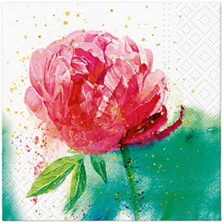 Ubrousky PAW Dekor C (20ks) Peony Watercolor