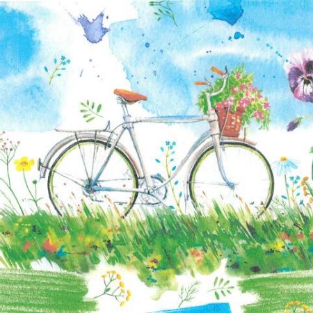 Ubrousky PAW Dekor L (20ks) Watercolor Bicycle