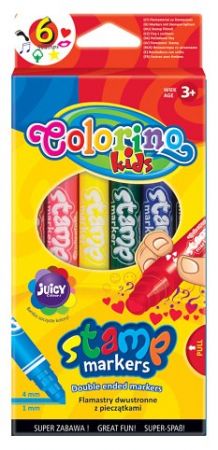 Colorino fixy 6ks oboustranné+razítka