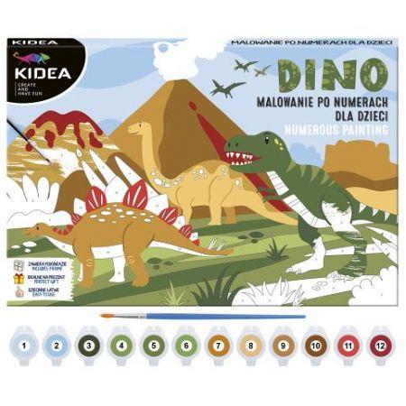 DRF KIDEA malování podle čísel Dino