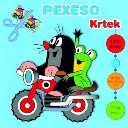 Pexeso v sešitu Krtek na motorce