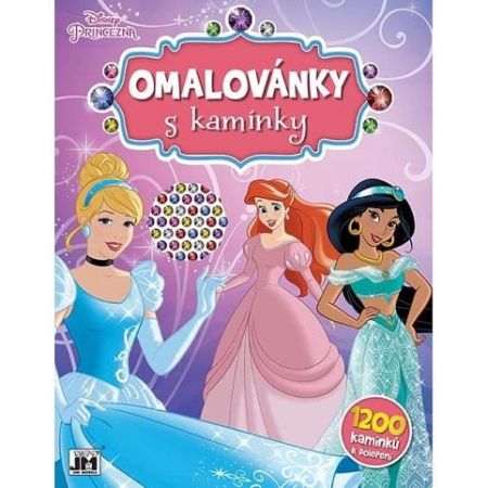 Omalovánky A4 s kamínky - Disney Princezny