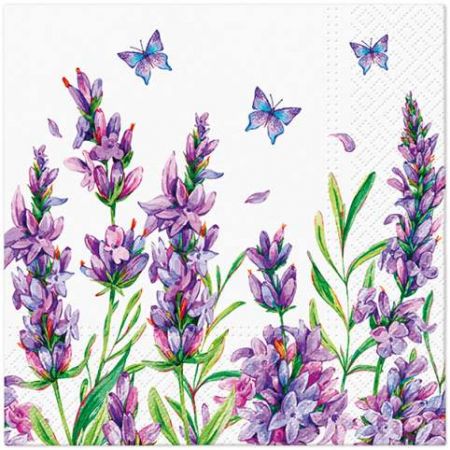 Ubrousky PAW TETE L (20ks) Lavender Butterfly