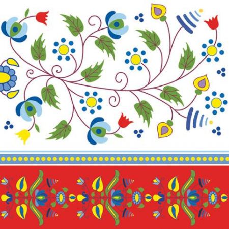 Ubrousky DAISY L (20ks) Kashubian Embroidery