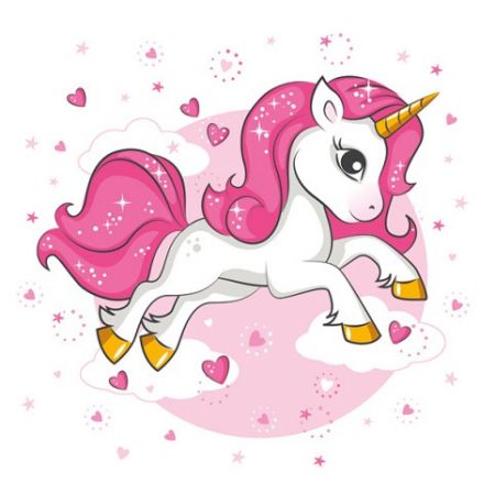 Ubrousky DAISY L (20ks) Pink Heart Unicorn