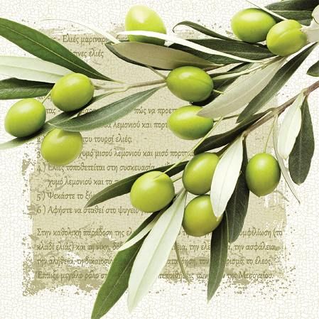 Ubrousky PAW Dekor L (20ks) Greek Olives