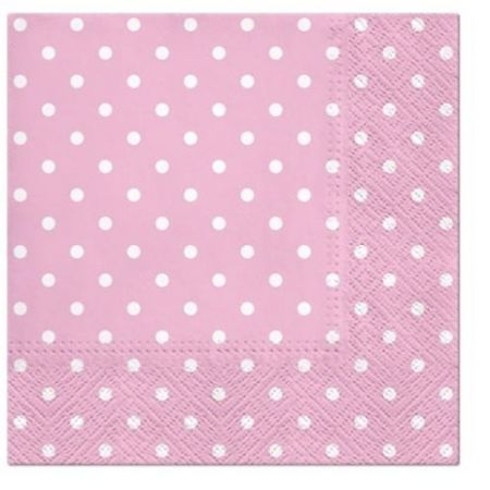 Ubrousky PAW Dekor L (20ks) Dots (light pink)