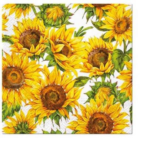 Ubrousky PAW Dekor L (20ks) Dancing Sunflowers